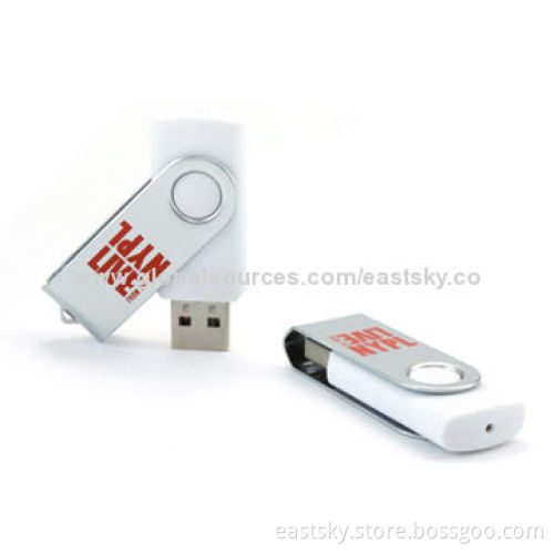 Swivel Promotional USB Drive, Capacity of 64MB to 32GB, Customized Logo Printing